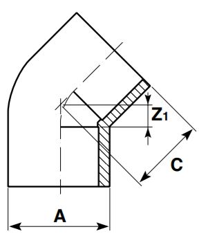 ABS-Elbow-45-Diagram