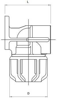 Compression Fitting - Wall Plate Elbow
